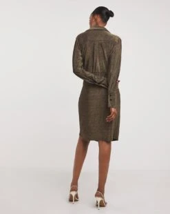 Jersey Glitter Knot Front Wrap Dress -JD Williams Shop x01ol053742w