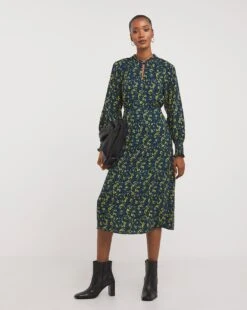 Balloon Sleeve Keyhole Neck Dress 7 Balloon Sleeve Keyhole Neck Dress -JD Williams Shop x01ol067741w