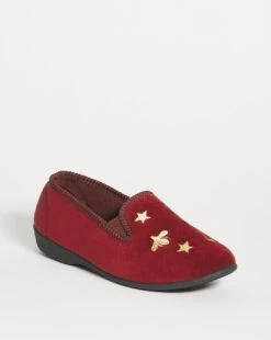 Embroidered Twin Gusset Slippers E Fit -JD Williams Shop x01pe213838s