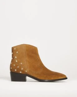Suede Western Star Stud Boot EEE Fit