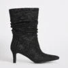 Glitter Ruched Boot E Fit