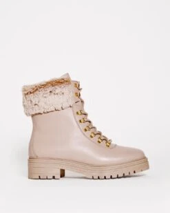 Leather Fur Collar Boot EEE Fit