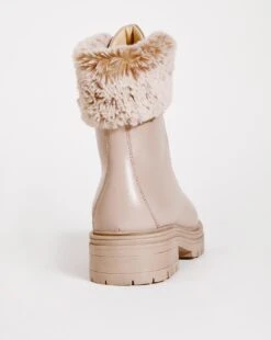 Leather Fur Collar Boot EEE Fit -JD Williams Shop x01pe626742s