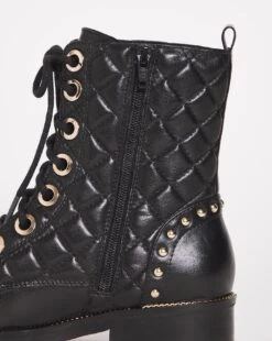 Leather Quilted Lace Ankle Boot E Fit -JD Williams Shop x01pe633720s