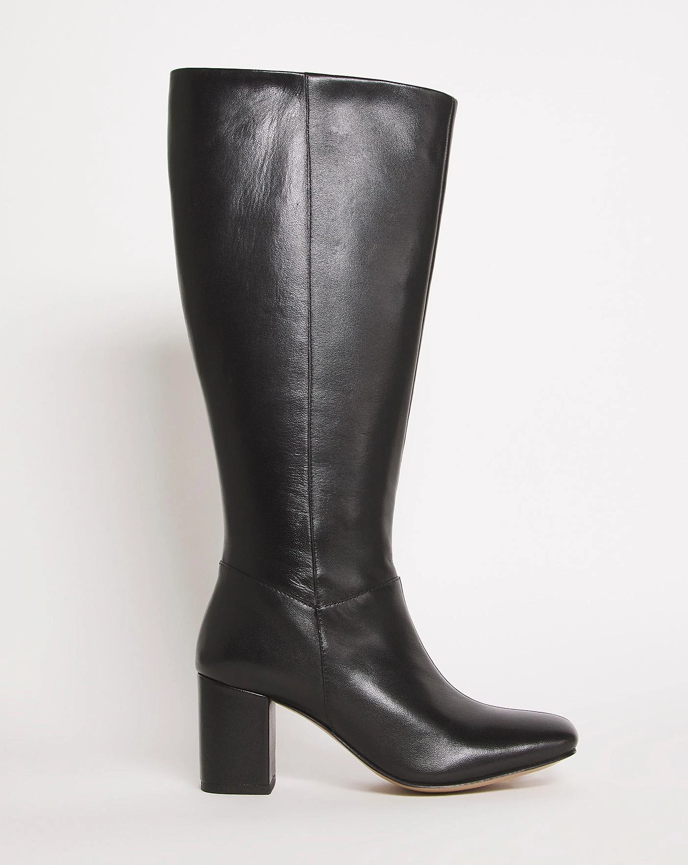 Leather High Leg Boot E Fit Super Curvy 1 Leather High Leg Boot E Fit Super Curvy
