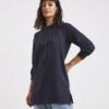 Navy Sunray Stud Sweat Tunic