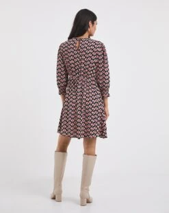 Puff Sleeve Empire Midi Tea Dress -JD Williams Shop x01rn011740w