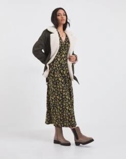 Ruched Front Jersey Midi Dress -JD Williams Shop x01rn038741w