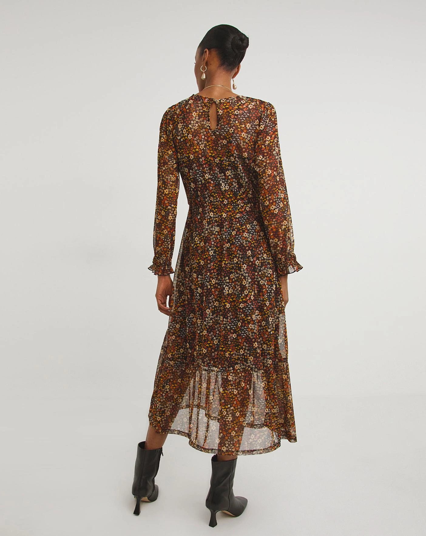 Sheer Waisted Mesh Dress 4 Sheer Waisted Mesh Dress - Image 4