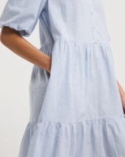 Smock Sun Dress With Puff Sleeves -JD Williams Shop x01rn605726w