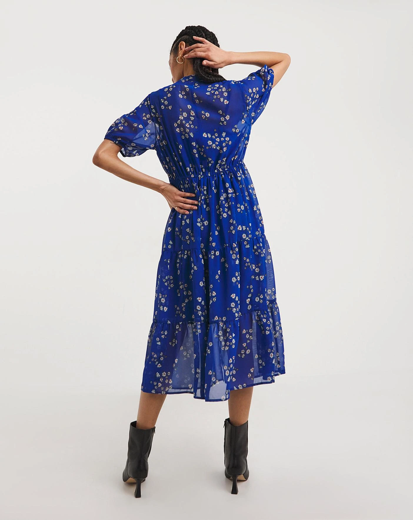 Button Through Tiered Smock Dress 3 Button Through Tiered Smock Dress - Image 3