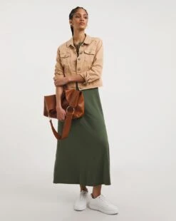 Jersey Midi Swing Dress With Zip Front -JD Williams Shop x01rn653726w