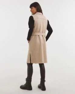 Camel Suedette Longline Gilet -JD Williams Shop x01ss245794w