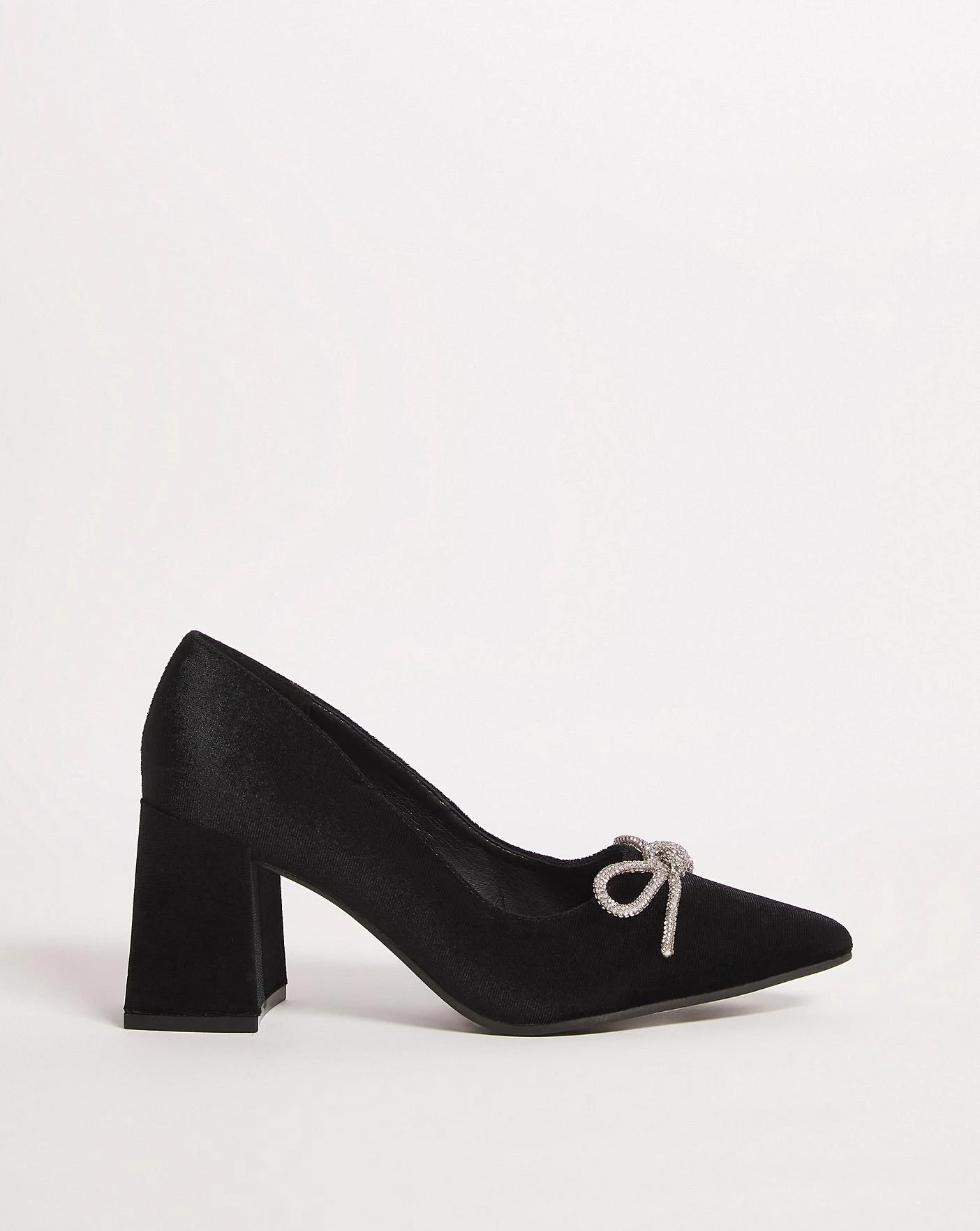Velvet Block Heel Shoe E Fit 1 Velvet Block Heel Shoe E Fit