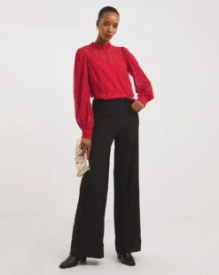 High Neck Lace Top With Cami -JD Williams Shop x01tu269721w