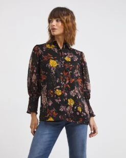 Shirt With Extreme Shirred Cuff