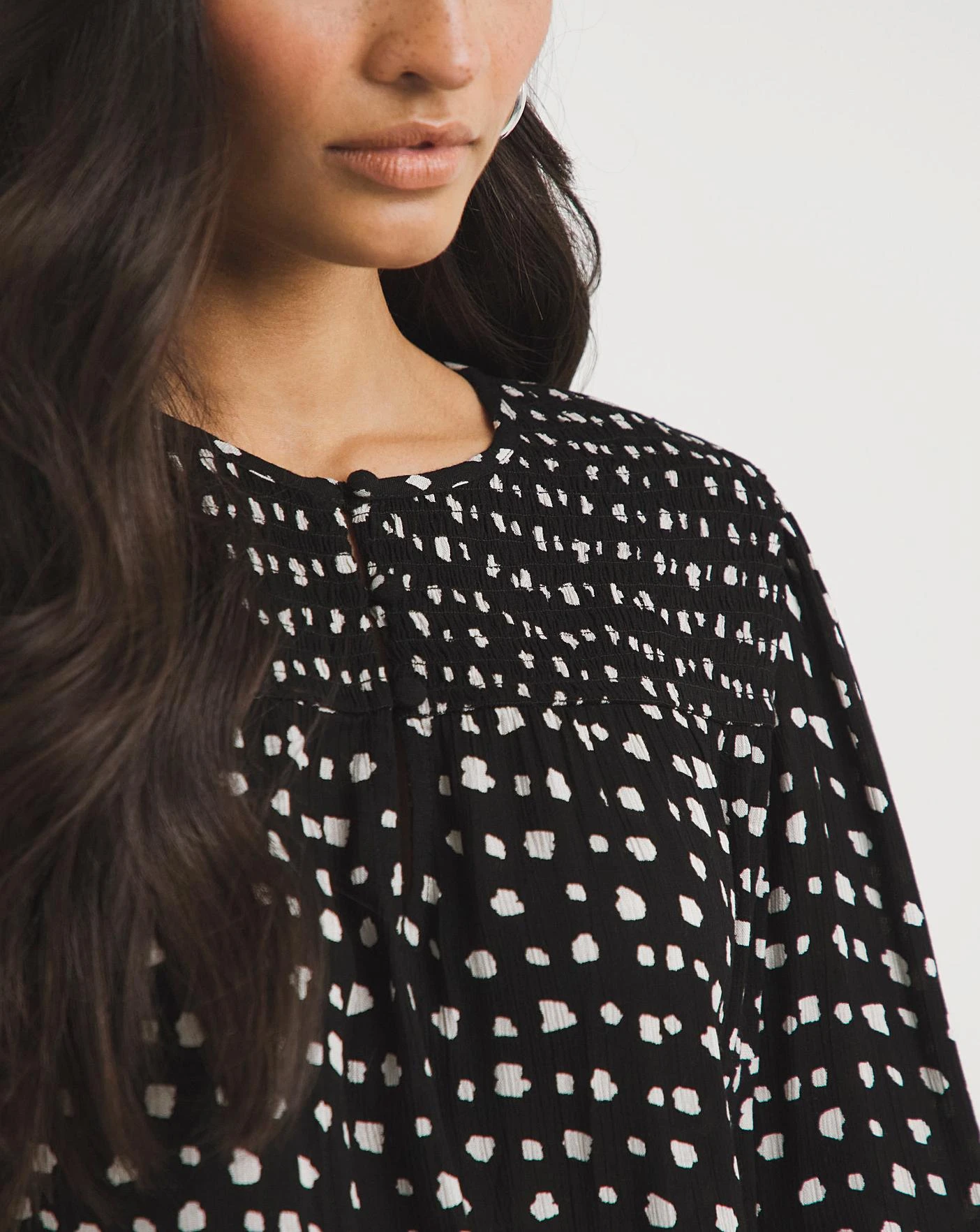 Shirred Yoke Top With Frill Sleeves 3 Shirred Yoke Top With Frill Sleeves - Image 3