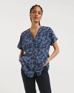 Button Front Blouse