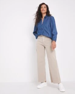 Mid Blue V Neck Denim Tunic 7 Mid Blue V Neck Denim Tunic -JD Williams Shop x01uy426752w