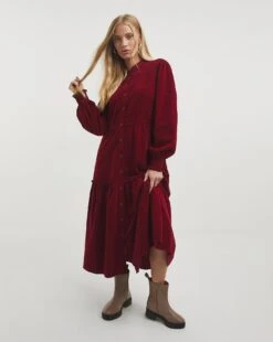 Midaxi Western Cord Dress -JD Williams Shop x01uy823738w