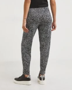 Mono Print Jersey Tapered Trousers -JD Williams Shop x01zh027758w