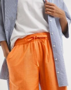Orange Linen Mix Knee Length Shorts -JD Williams Shop x01zh030722w