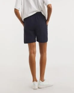 Navy Linen Mix Shorts -JD Williams Shop x01zh112720w
