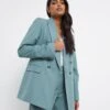 Misty Blue Military Blazer