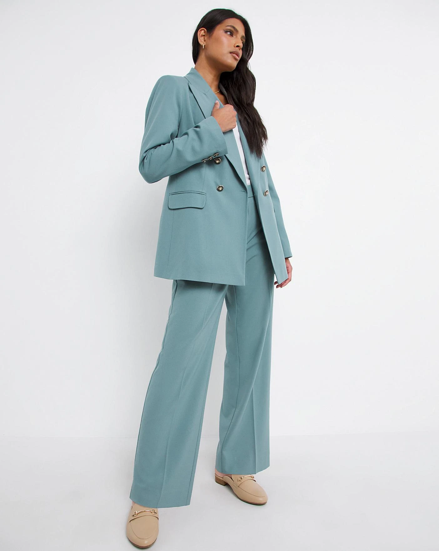 Misty Blue Military Blazer 4 Misty Blue Military Blazer - Image 4