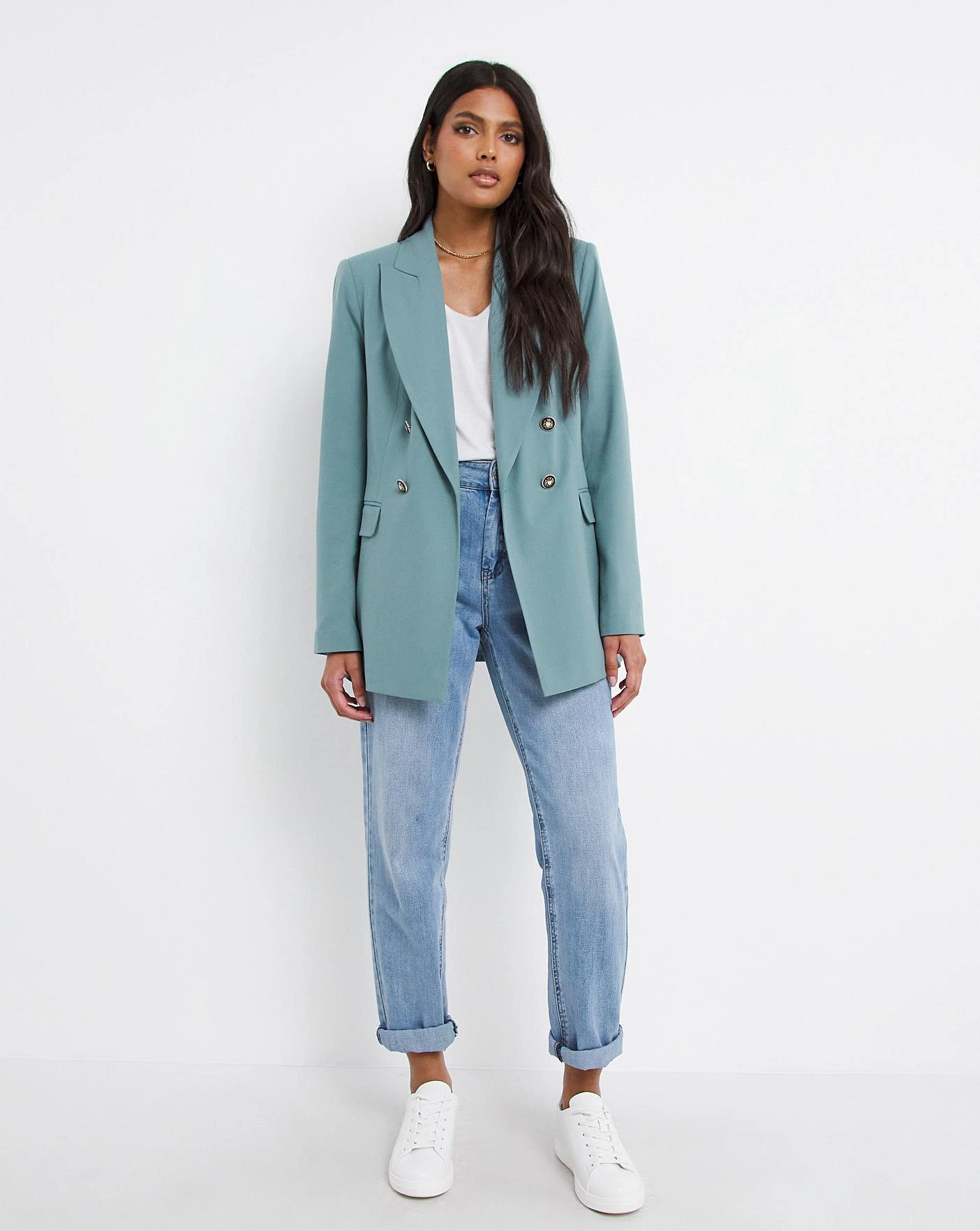 Misty Blue Military Blazer 2 Misty Blue Military Blazer - Image 2