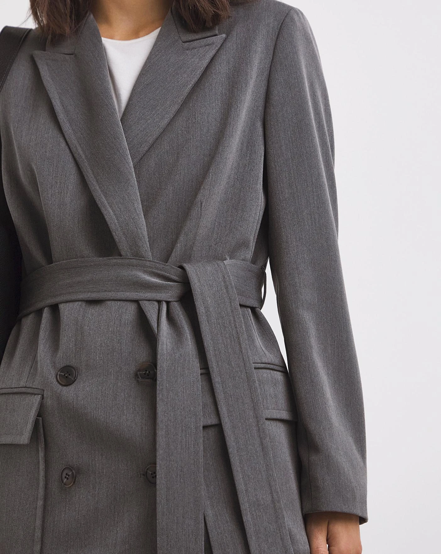 Tie Waist Double Breasted Blazer 3 Tie Waist Double Breasted Blazer - Image 3