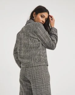 Mono Check Cropped Patch Pocket Jacket -JD Williams Shop x01zv724709w