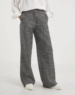 Mono Check Wide Leg Trousers -JD Williams Shop x01zv725705w