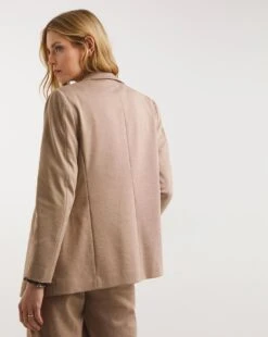 Oatmeal Double Breasted Ponte Blazer -JD Williams Shop x01zv762744w