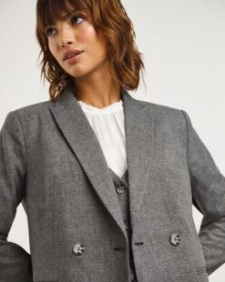 Charcoal Marl Double Breasted Blazer 8 Charcoal Marl Double Breasted Blazer -JD Williams Shop x01zv791723w