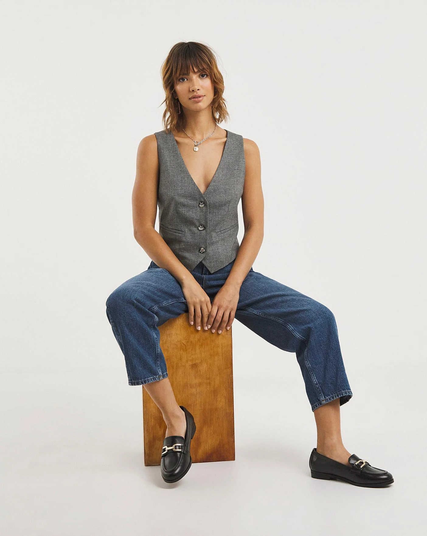 Charcoal Marl Waistcoat 4 Charcoal Marl Waistcoat - Image 4