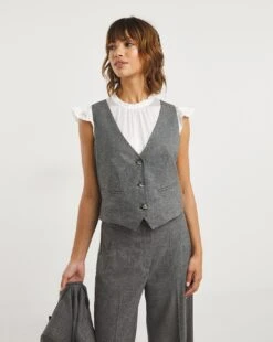 Charcoal Marl Waistcoat