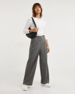 Charcoal Marl Grown On Waist Trouser -JD Williams Shop x01zv833721w