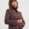 Plum Marl Double Breasted Blazer