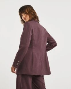 Plum Marl Double Breasted Blazer -JD Williams Shop x01zv867724w