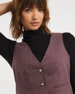 Plum Marl Waistcoat 9 Plum Marl Waistcoat -JD Williams Shop x01zv868722w