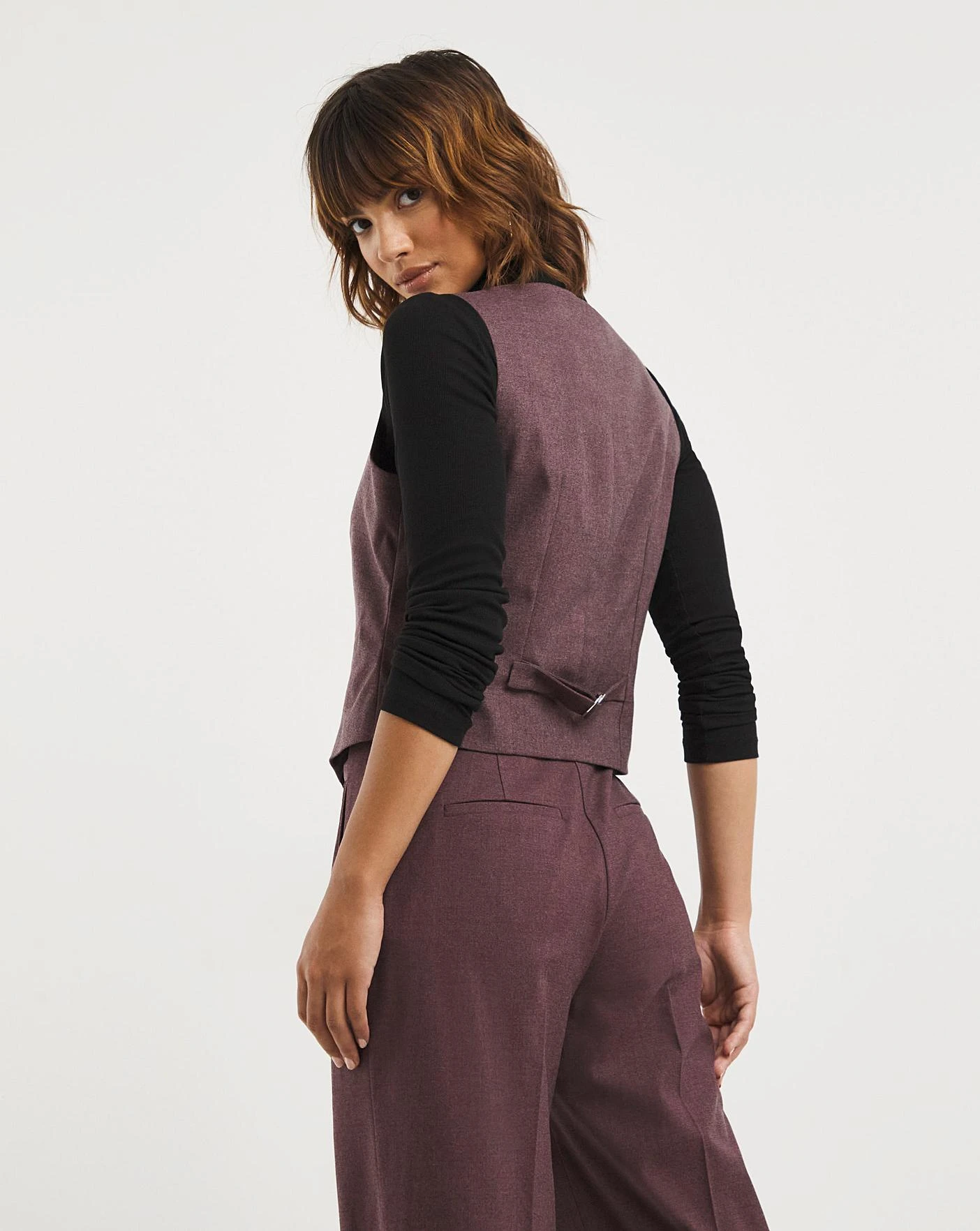 Plum Marl Waistcoat 4 Plum Marl Waistcoat - Image 4