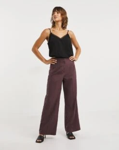 Plum Marl Grown On Waist Trouser -JD Williams Shop x01zv869721w
