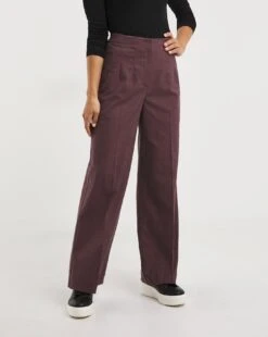 Plum Marl Grown On Waist Trouser -JD Williams Shop x01zv869722w