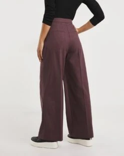 Plum Marl Grown On Waist Trouser -JD Williams Shop x01zv869724w