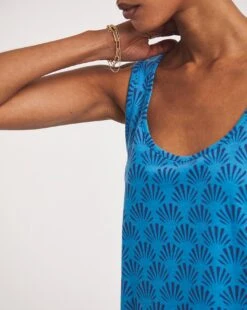 Blue Print Sleeveless Swing Tunic -JD Williams Shop y01aa240727w