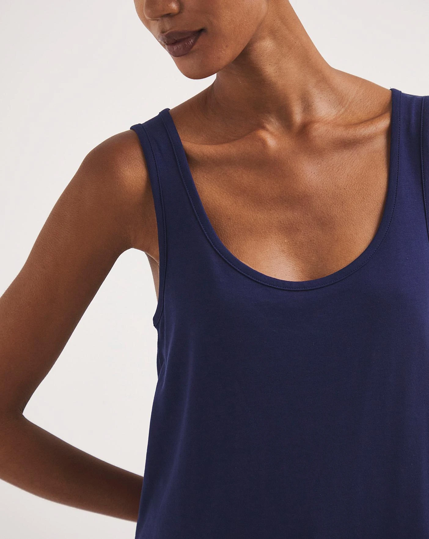 Blue Sleeveless Swing Tunic 4 Blue Sleeveless Swing Tunic - Image 4