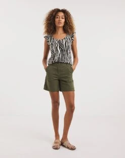 Ruffle Sleeve Vest Top -JD Williams Shop y01aa590746w