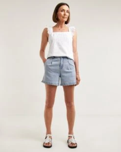 Frill Sleeve Top -JD Williams Shop y01aa620708w