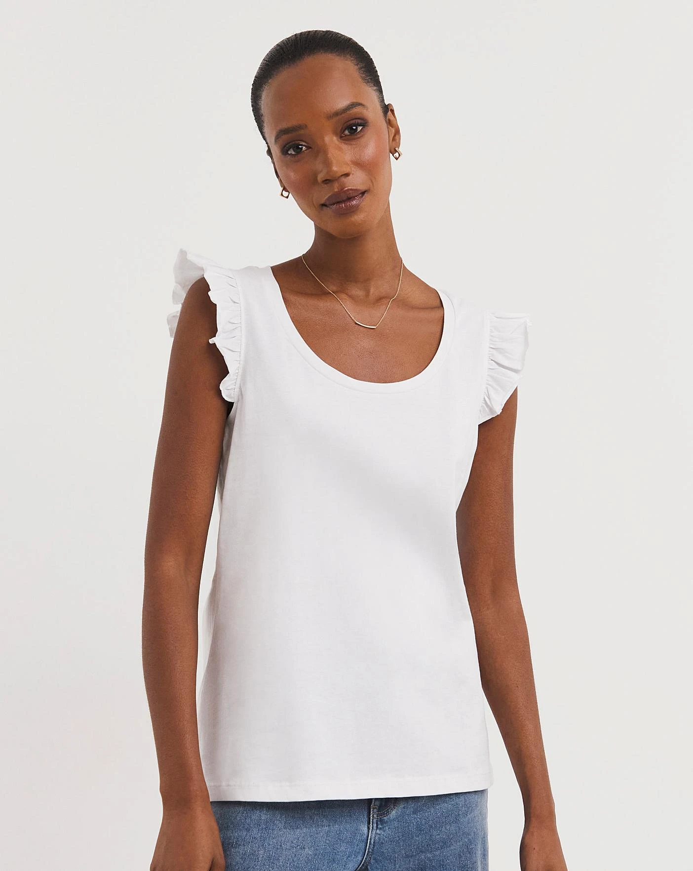 Ruffle Sleeve Vest Top 3 Ruffle Sleeve Vest Top - Image 3